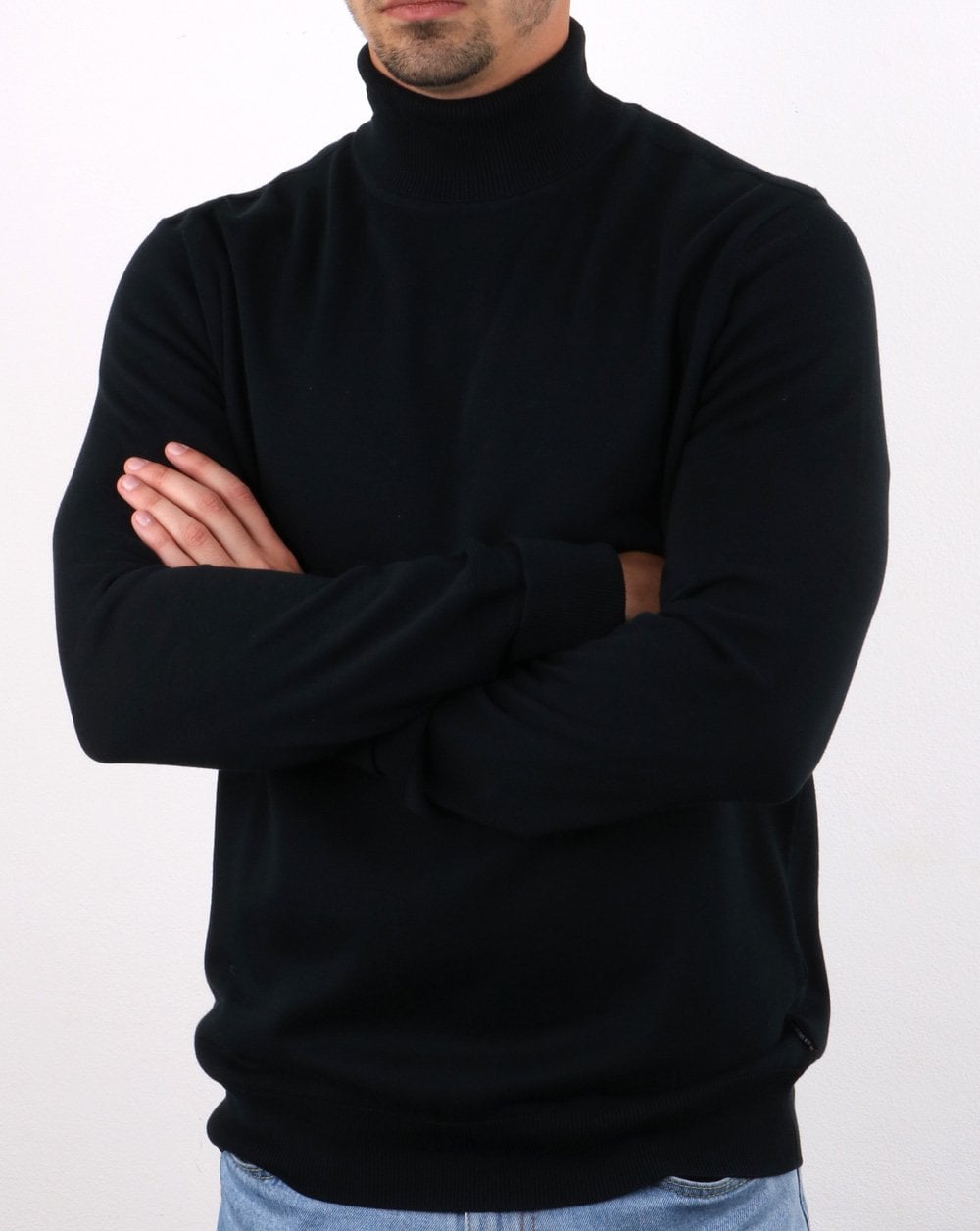 Ben Sherman Strickrollkragen Schwarz