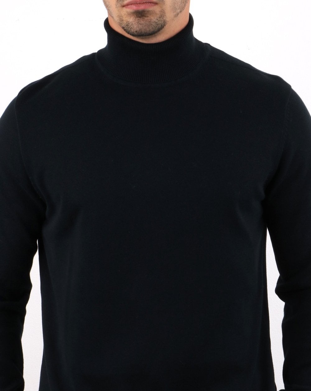 Ben Sherman Strickrollkragen Schwarz