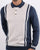 Ben Sherman Long Sleeve Stripe Knit Polo Dark Blue