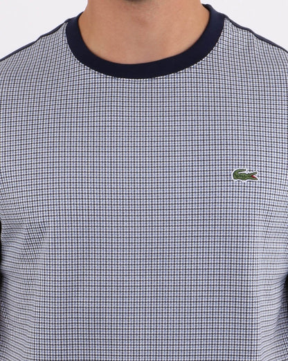 Lacoste Split T-Shirt Weiß/Marineblau