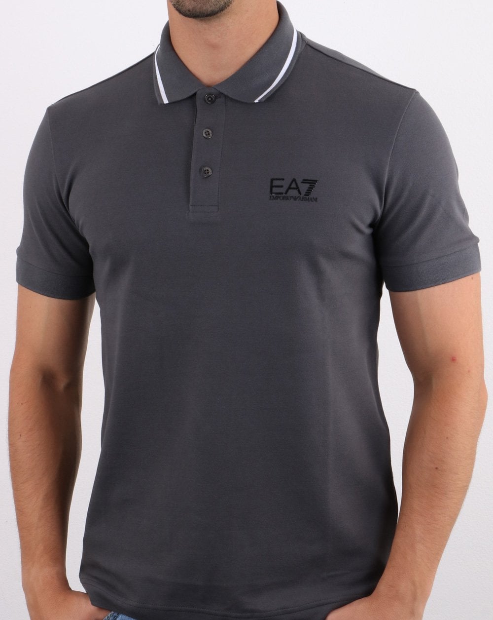 Emporio Armani EA7 Polo Shirt Charcoal