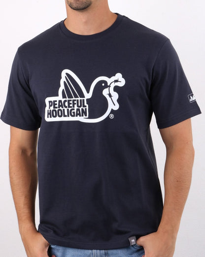 Peaceful Hooligan Outline T-Shirt Marineblau