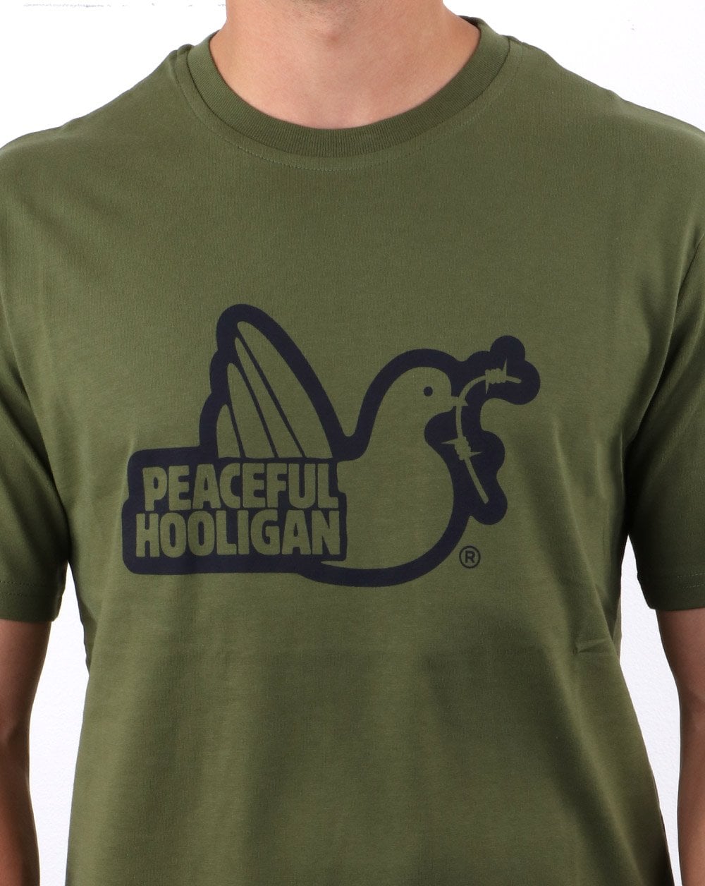 Peaceful Hooligan Outline T-shirt Green