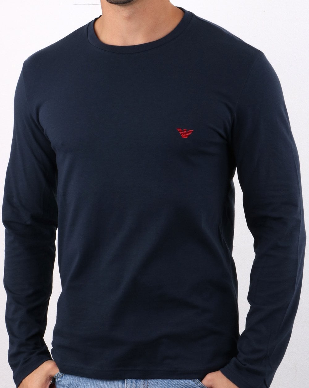 Emporio Armani Langarm-T-Shirt Marineblau