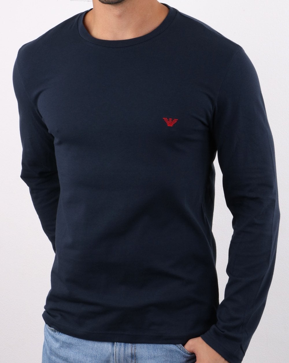 Emporio Armani Langarm-T-Shirt Marineblau