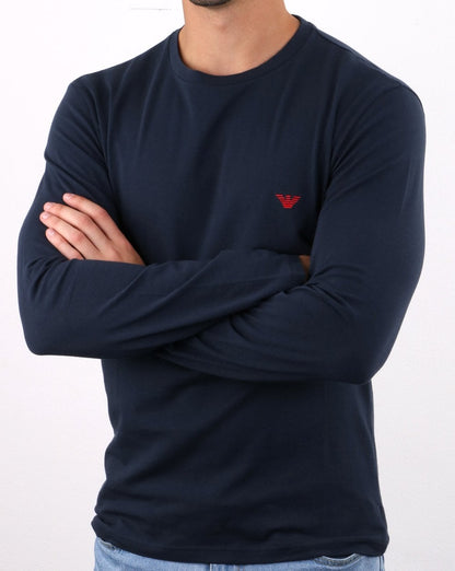 Emporio Armani Langarm-T-Shirt Marineblau