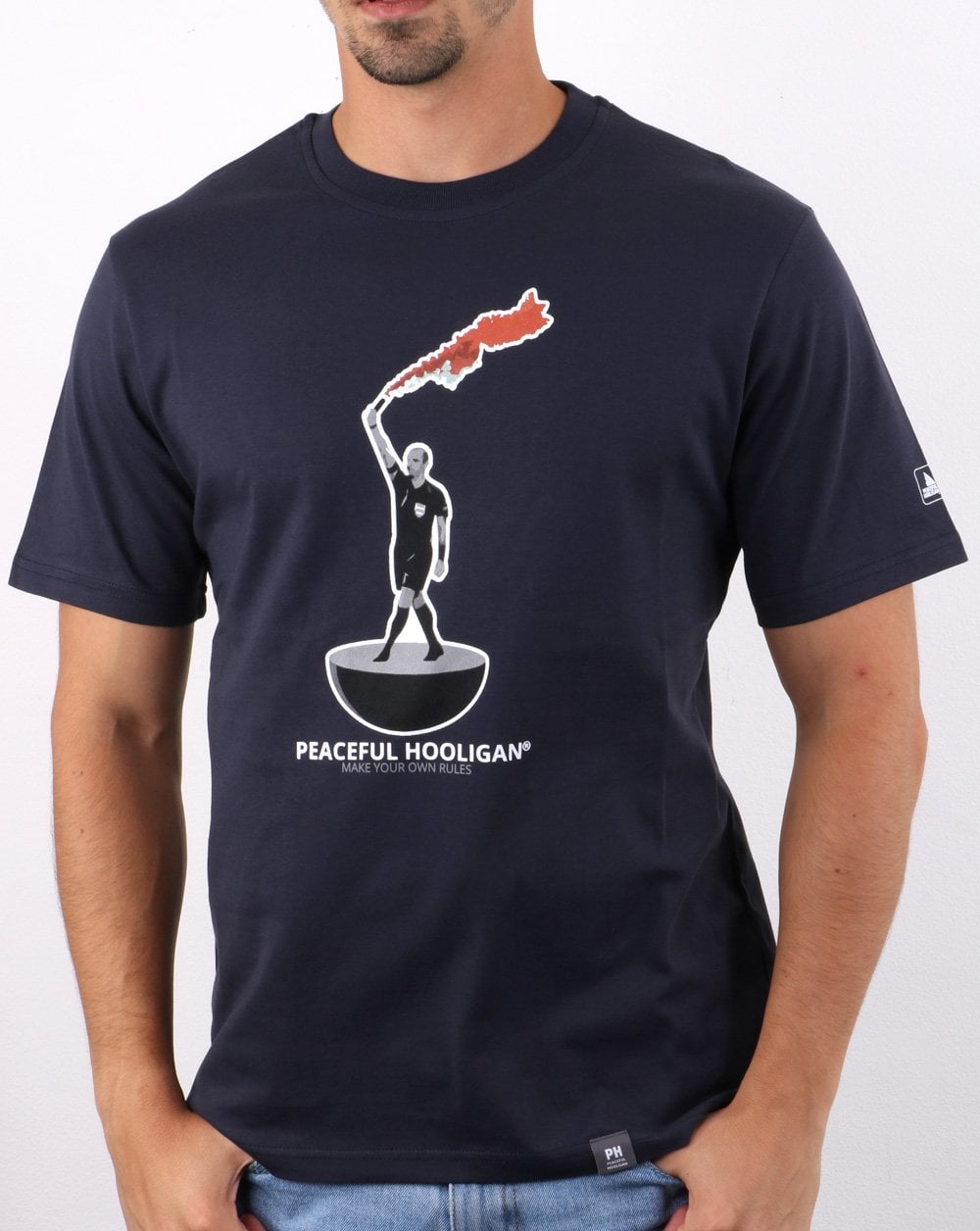 Peaceful Hooligan Schiedsrichter T-Shirt Marineblau