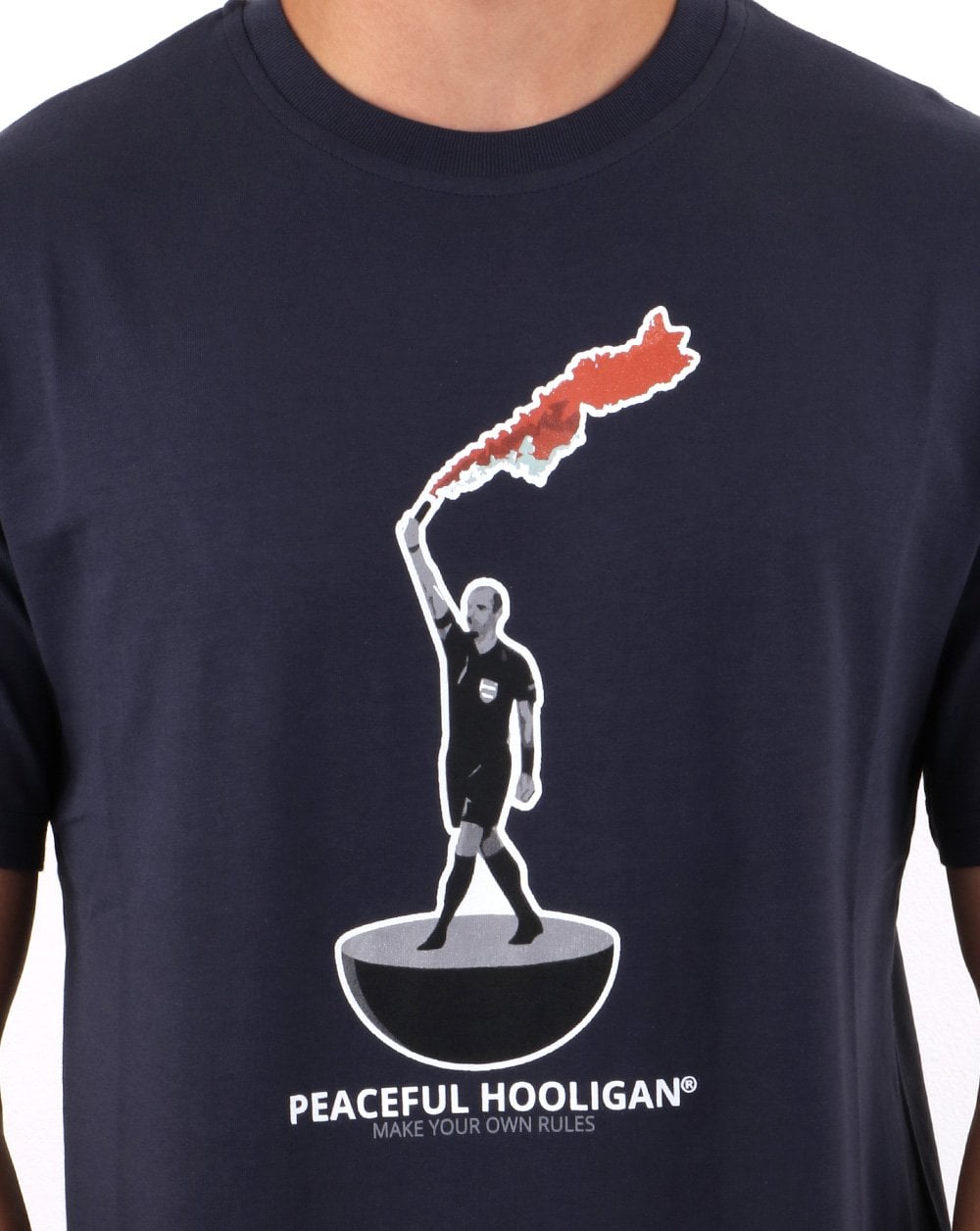 Peaceful Hooligan Schiedsrichter T-Shirt Marineblau
