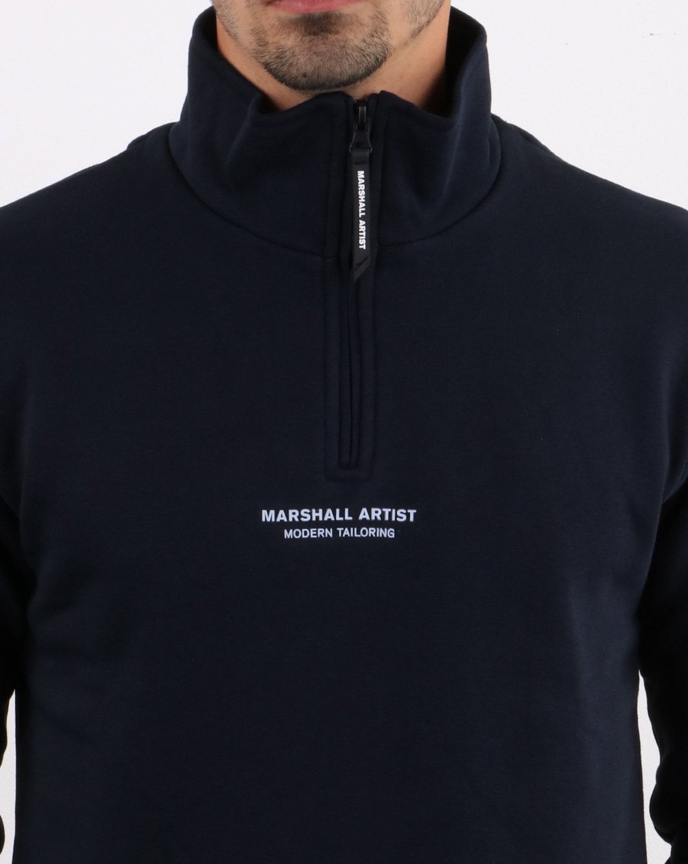 Marshall Artist – Siren – Sweatshirt mit halbem Reißverschluss, Marineblau
