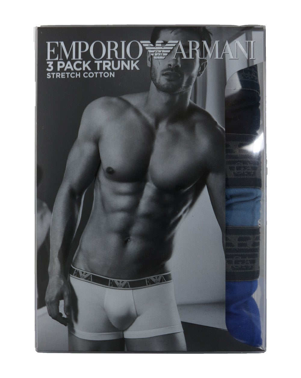 Emporio Armani 3 Pack Boxer Shorts Marine/Indigo/Royal