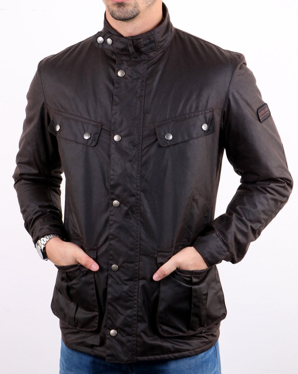 Barbour International Duke Wax Jacket Rust