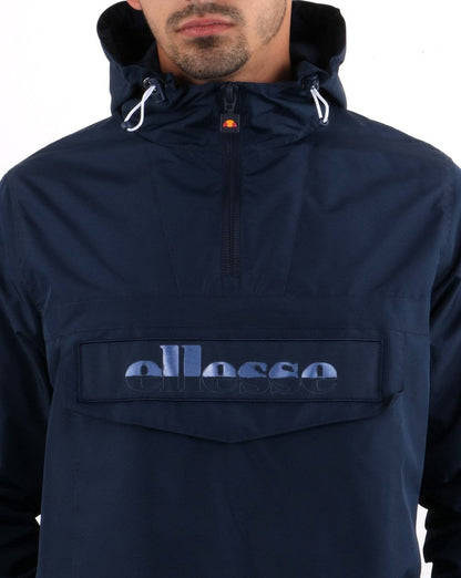 Ellesse – Reflektierende Jacke mit Viertelreißverschluss in Marineblau