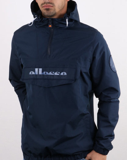Ellesse – Reflektierende Jacke mit Viertelreißverschluss in Marineblau
