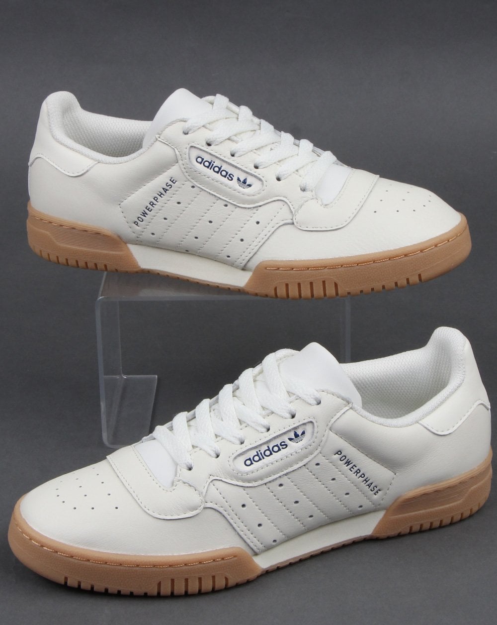 Adidas Powerphase Trainers Off White/Dark Blue