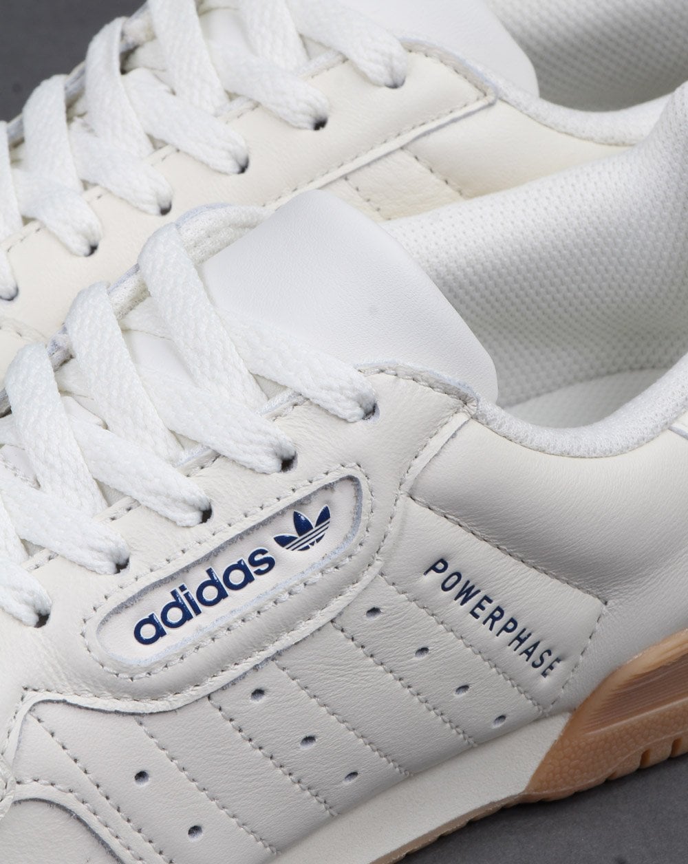 Adidas Powerphase Trainers Off White/Dark Blue