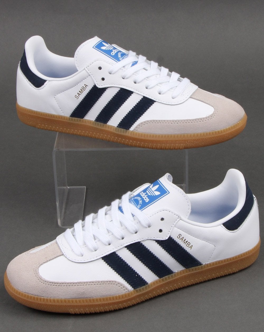 Adidas Samba Og Trainer Weiß/Marineblau