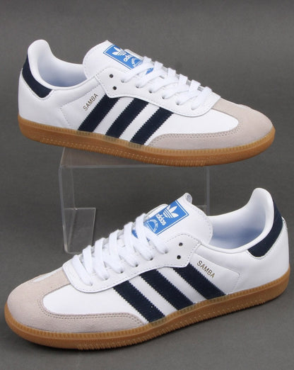 Adidas Samba Og Trainer Weiß/Marineblau