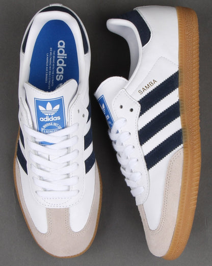 Adidas Samba Og Trainer Weiß/Marineblau