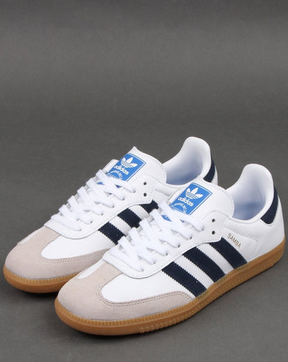 Adidas Samba Og Trainer Weiß/Marineblau