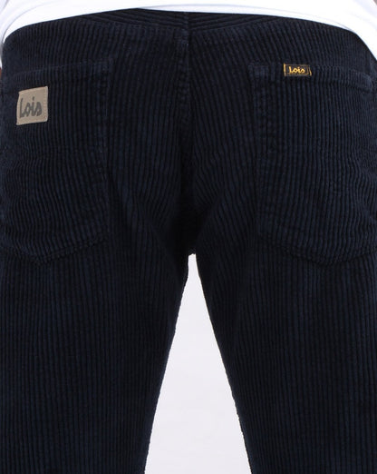 Lois Dallas Straight Jumbo Cordhose Navy