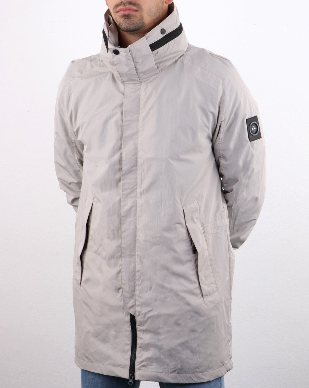 Marshall Artist Shimmer Fishtail Parka Stone