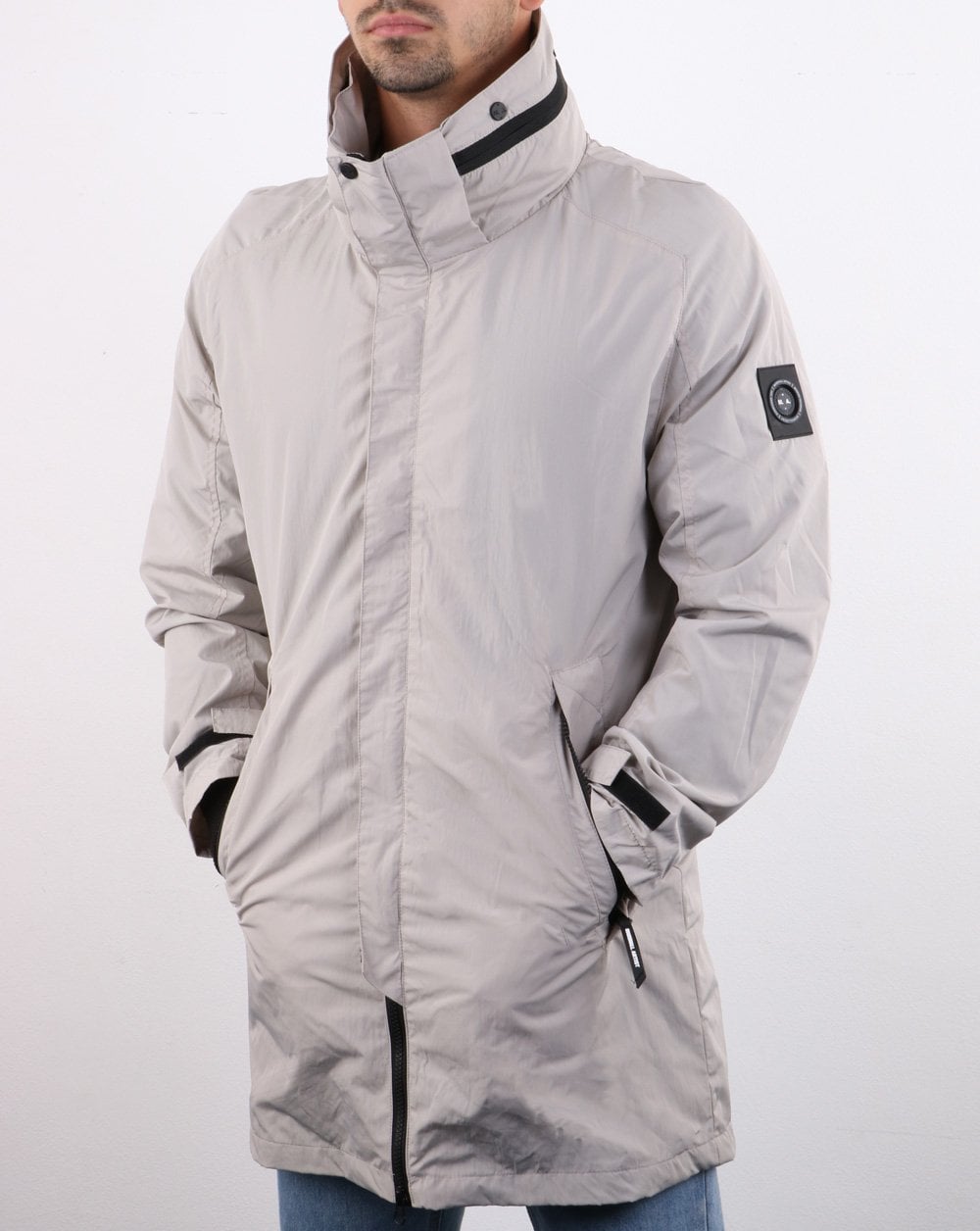 Marshall Artist – Schimmernder Parka mit Fischschwanz in Stein