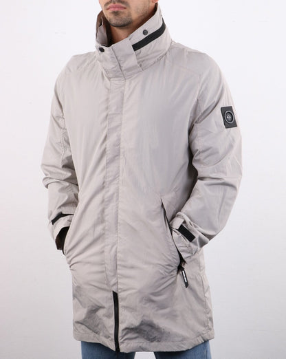 Marshall Artist – Schimmernder Parka mit Fischschwanz in Stein