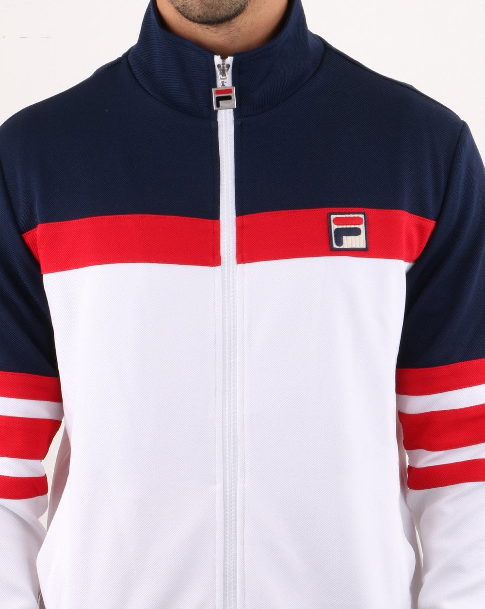 Fila Vintage Courto Trainingsjacke Weiß/Marineblau/Rot
