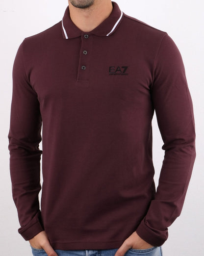 Empori Armani EA7 Poloshirt Dunkelburgunder
