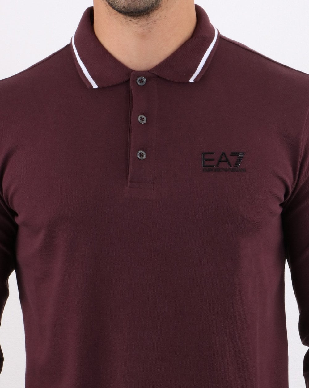 Empori Armani EA7 Poloshirt Dunkelburgunder