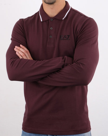 Empori Armani EA7 Poloshirt Dunkelburgunder