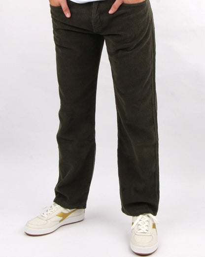Lois Cordhose mit geradem Bein in Olivgrün
