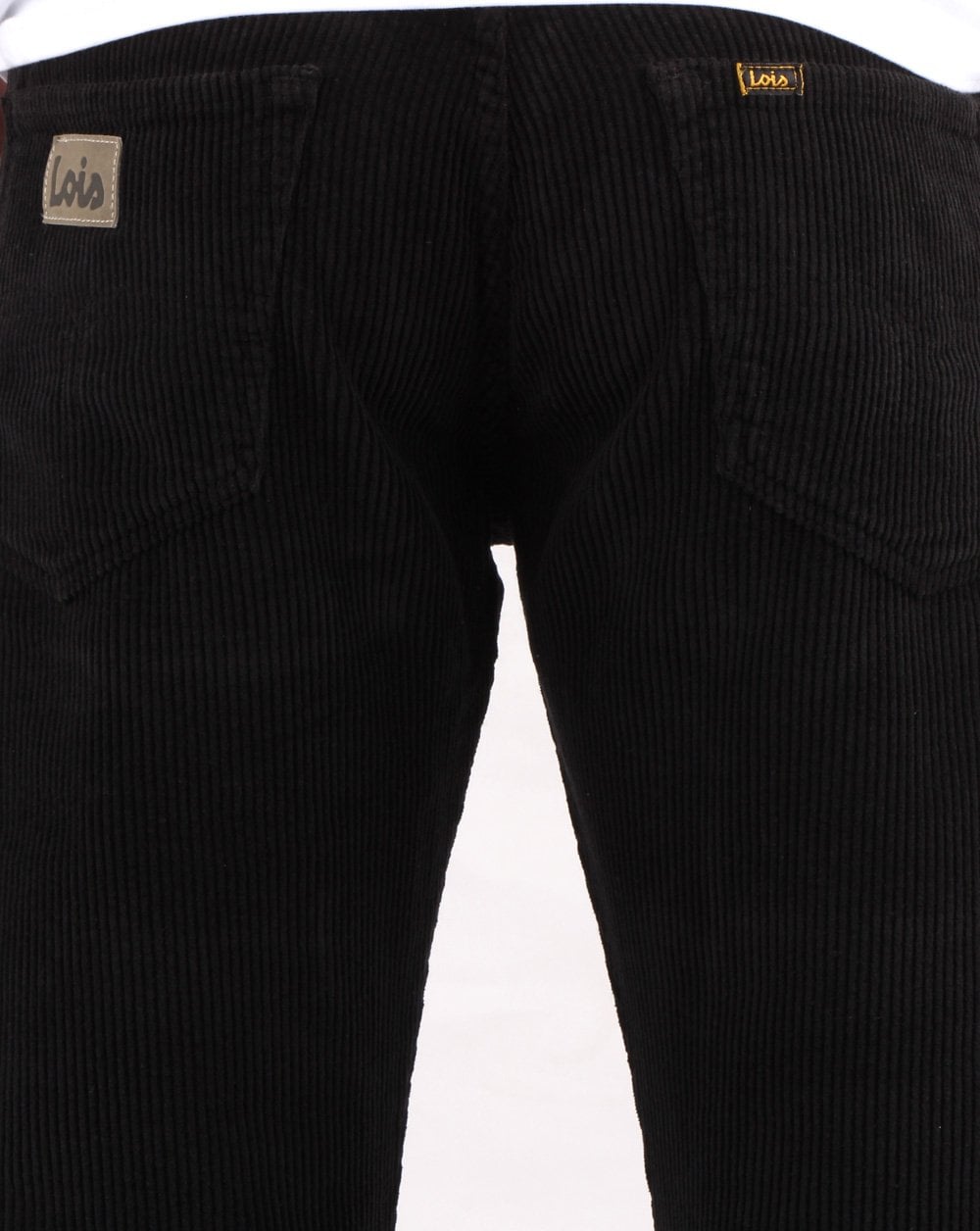 Lois Straight Leg Mid Jumbo Cordhose Schwarz