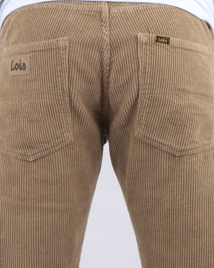 Lois Tapered Mid Cords Dunkelsand