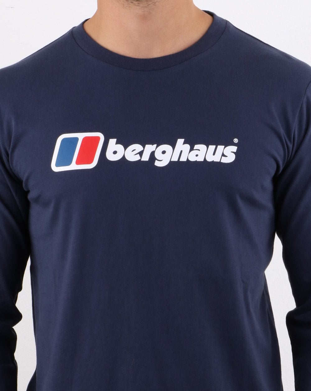 Berghaus – Langarm-T-Shirt mit Logo in Marineblau