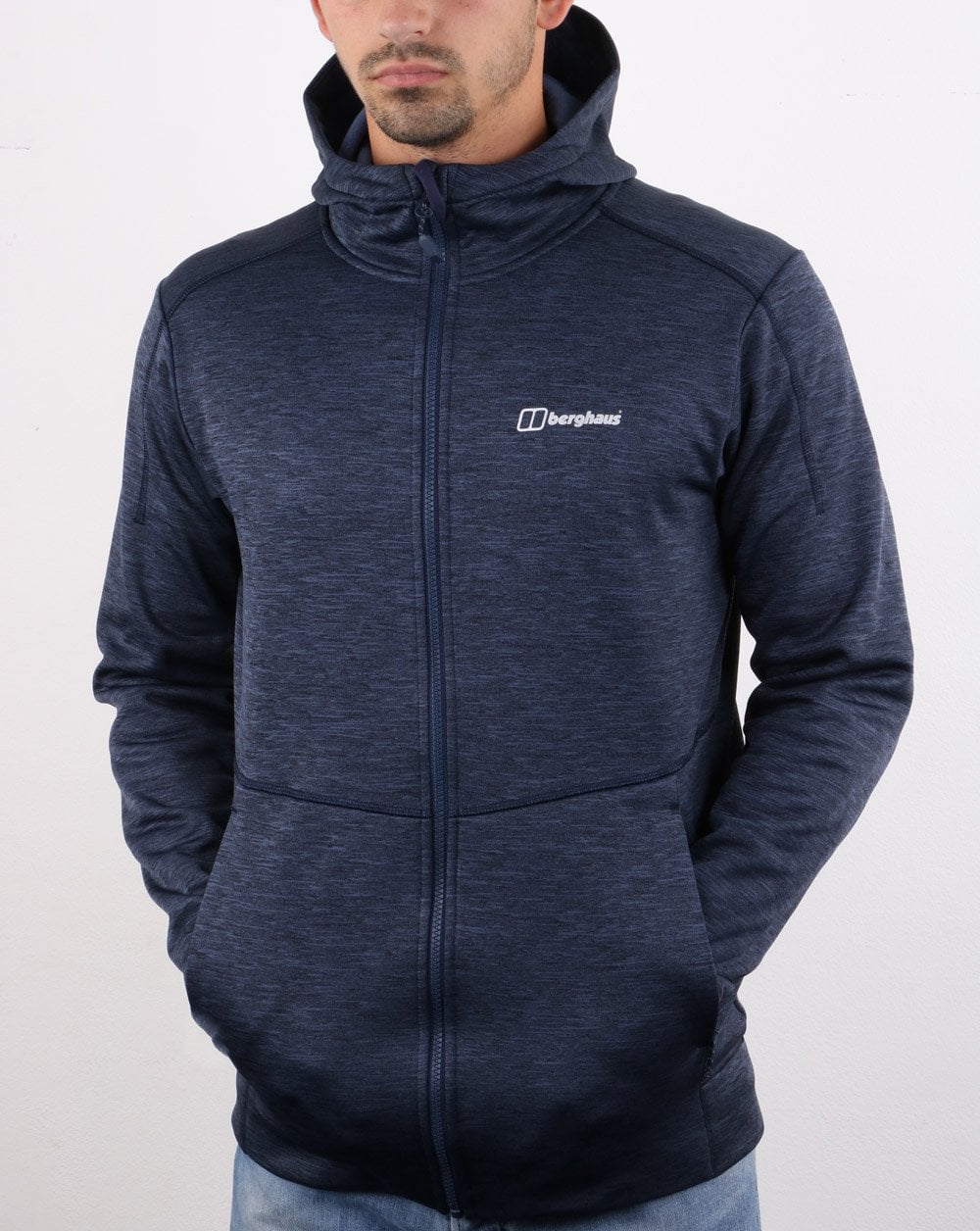 Berghaus Kamaloops Fleecejacke mit Kapuze, Marineblau