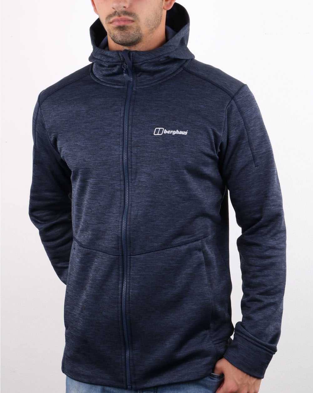 Berghaus Kamaloops Fleecejacke mit Kapuze, Marineblau