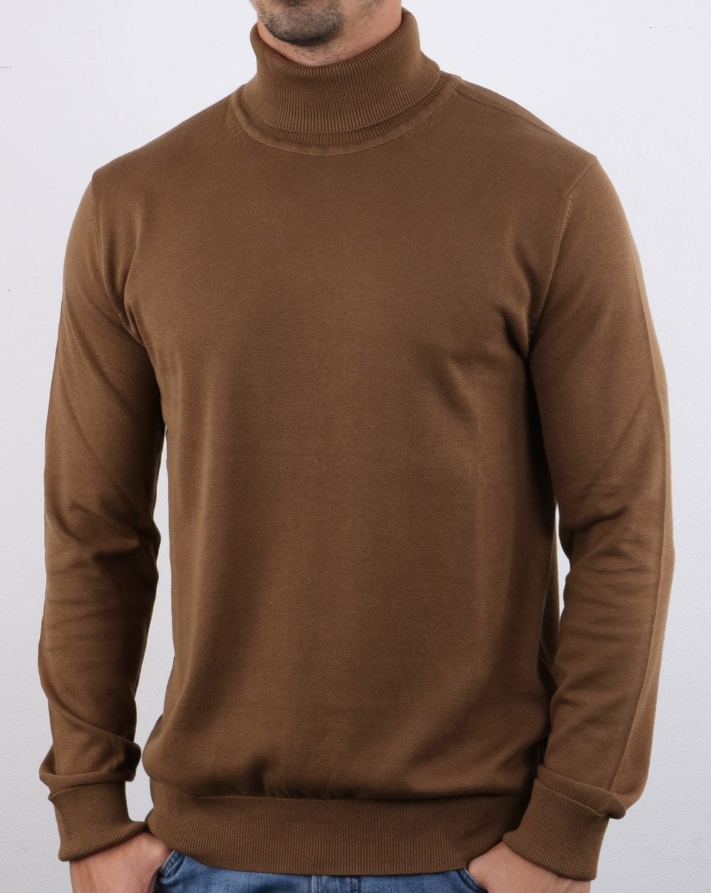 Ben Sherman Gestrickter Rollkragen Hellbraun