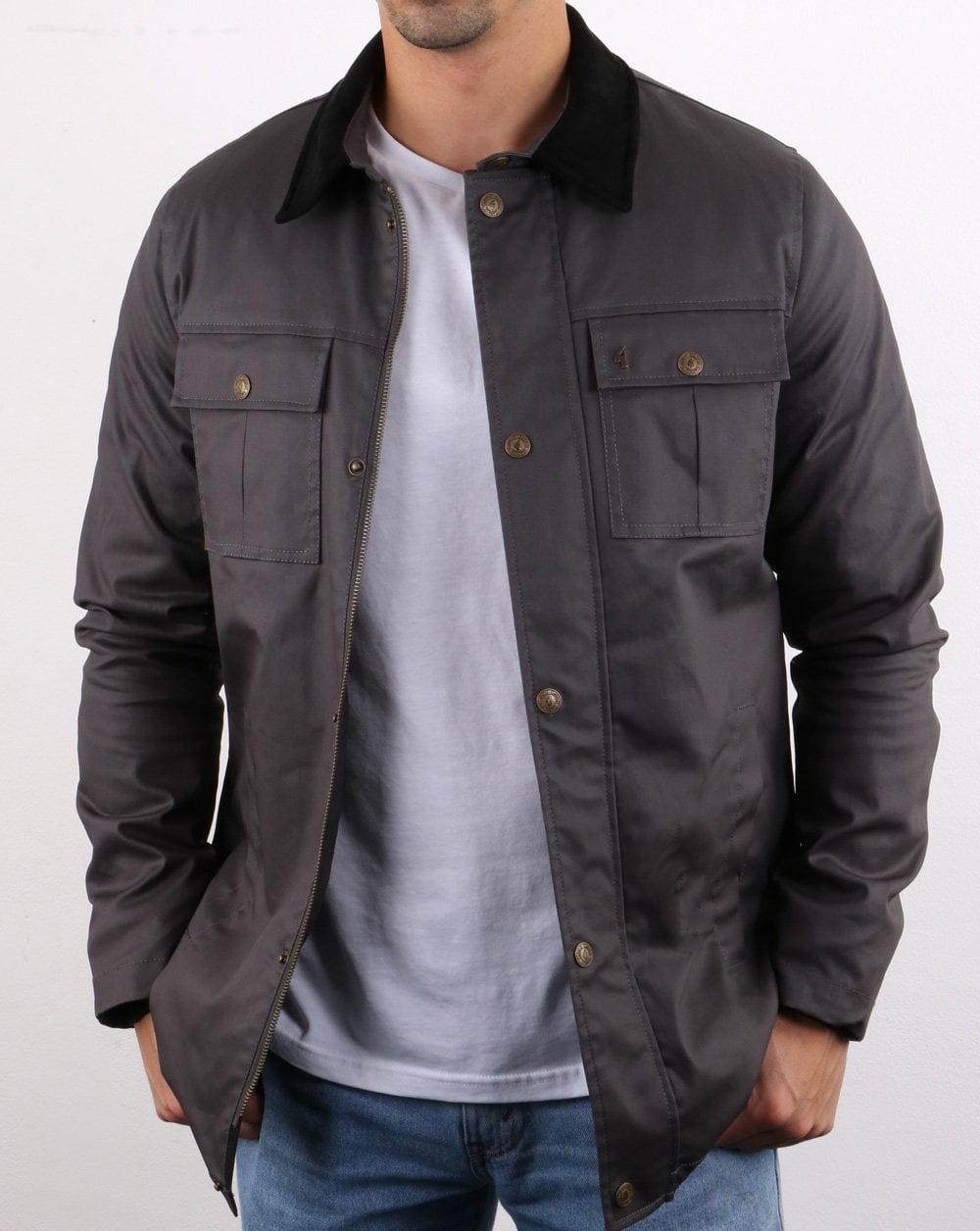 Gabicci Vintage Hunter Jacke Anthrazit