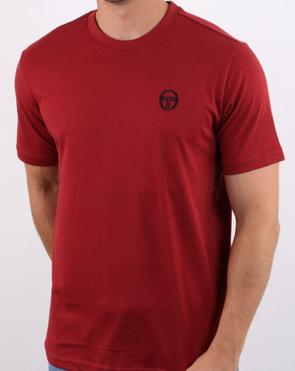 Sergio Tacchini Essentials T-Shirt Merlot/Schwarz
