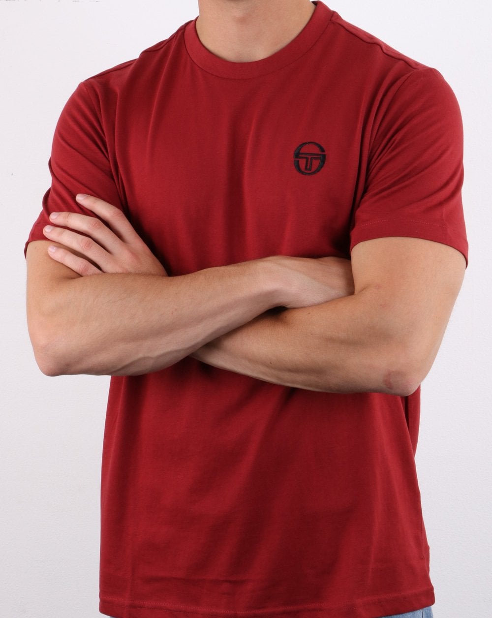 Sergio Tacchini Essentials T Shirt Merlot/black