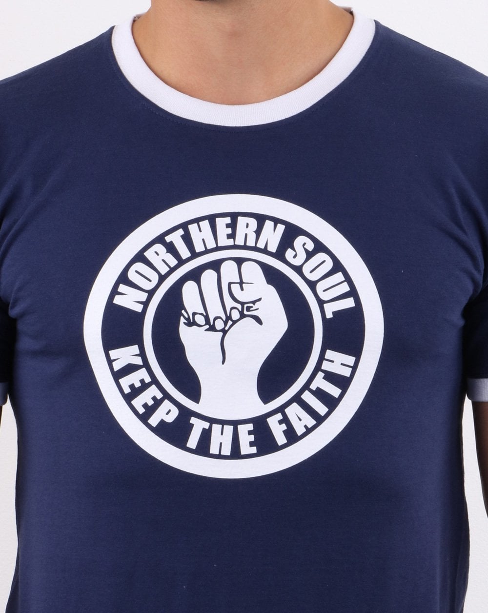 80er Casual Classics Keep The Faith T-Shirt Marineblau
