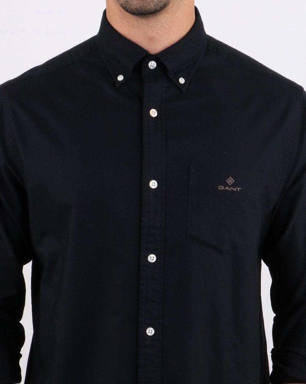 Gant Beefy Oxford-Hemd Schwarz