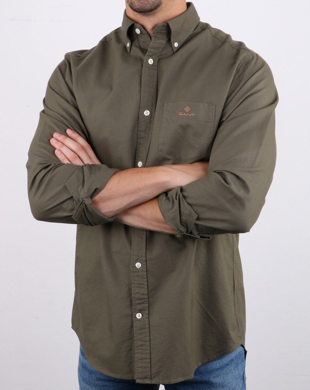 Gant Beefy Oxford Hemd Grün