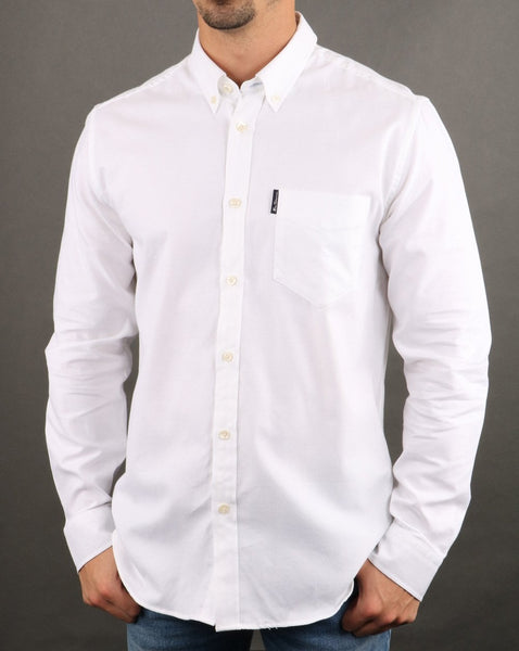 Ben Sherman Ls Oxford Shirt White