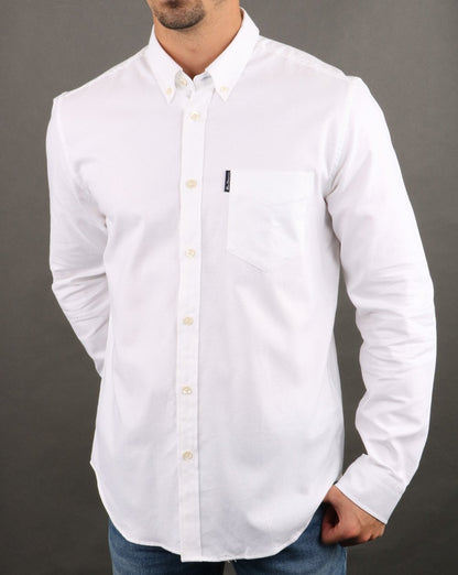 Ben Sherman Ls Oxford Hemd Weiß