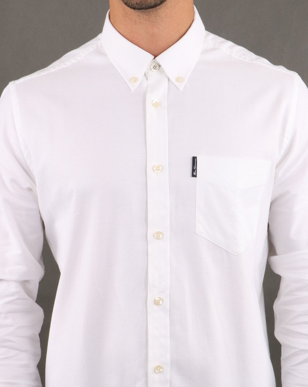 Ben Sherman Ls Oxford Shirt White