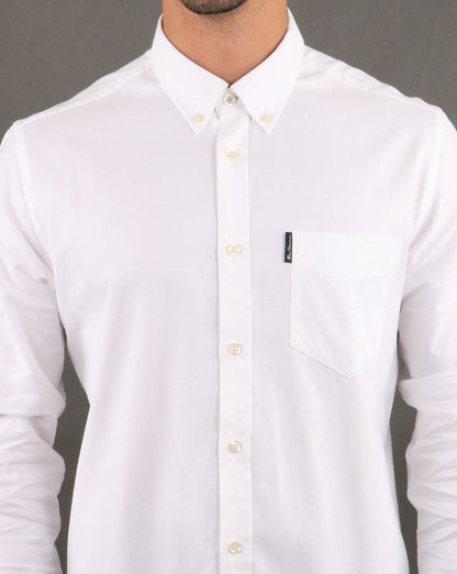 Ben Sherman Ls Oxford Hemd Weiß
