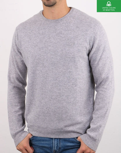 Benetton Pullover aus Merinowolle Grau