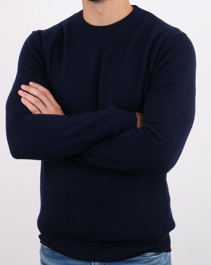 Benetton Pullover aus Merinowolle Marineblau